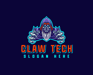 Claw - Sorcerer Wizard Skull logo design