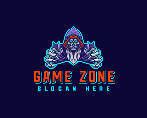 Sorcerer Wizard Skull logo design