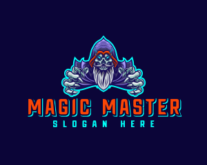 Wizard - Sorcerer Wizard Skull logo design