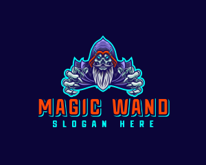 Sorcerer Wizard Skull logo design