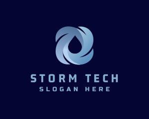 Storm - Rain Storm Water Droplet logo design