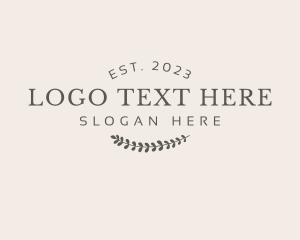 Herbal - Elegant Wreath Business logo design