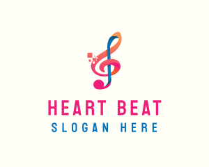 Colorful Digital Musical Note logo design