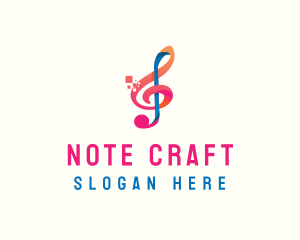 Note - Colorful Digital Musical Note logo design