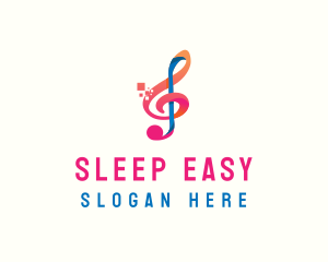 Colorful Digital Musical Note logo design