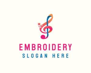 Colorful Digital Musical Note logo design