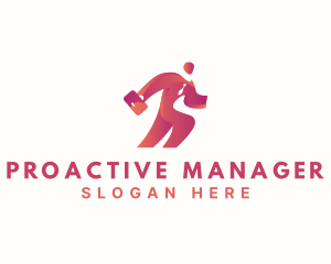 Manager - Employee Job Suitcase logo design