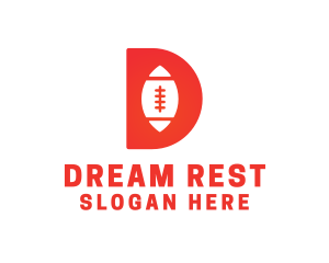 Red D Rugby logo design