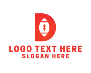 Red D Rugby logo design