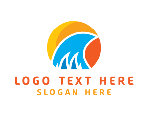 Ocean - Tropical Sun Water logo design