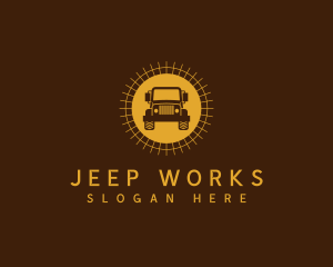 Travel Sunrays Jeepney logo design