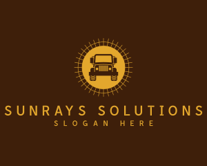 Travel Sunrays Jeepney logo design