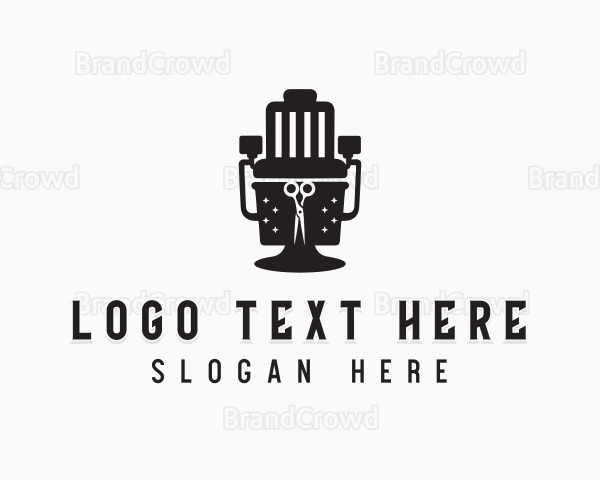 Barber Chair Barbershop Logo