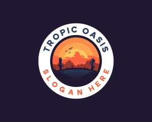 Desert Oasis Adventure logo design