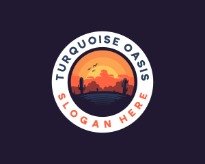 Desert Oasis Adventure logo design