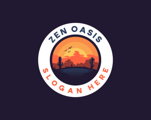 Desert Oasis Adventure logo design