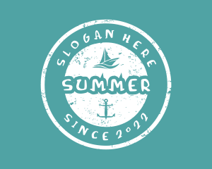 Sailboat Summer Trip logo design