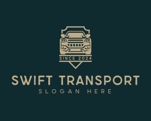 Pickup Truck Transportation logo design