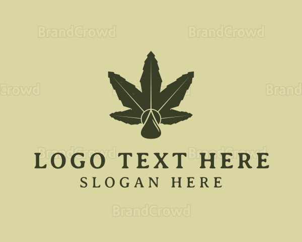Cannabis Weed Oil Logo
