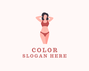 Curves - Sexy Underwear Model logo design