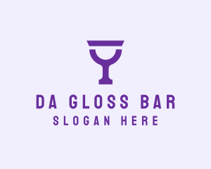 Violet Alcohol Glass  logo design