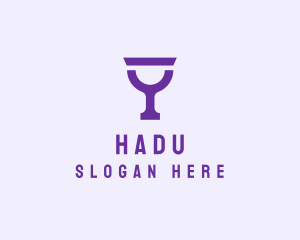 Symbol - Violet Alcohol Glass logo design