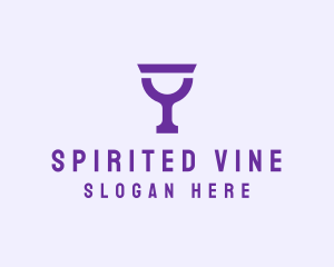 Alcohol - Violet Alcohol Glass logo design