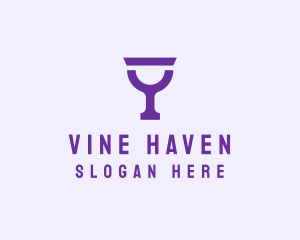 Violet Alcohol Glass  logo design