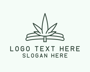 Cannabis Farm - Simple Marijuana Leaf logo design