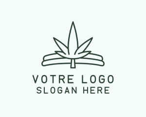 Simple Marijuana Leaf  Logo