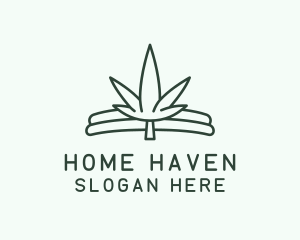 Smoking - Simple Marijuana Leaf logo design