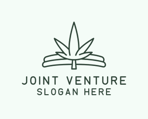 Simple Marijuana Leaf  logo design