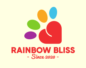 Lgbtq - Colorful Community Heart Paw logo design