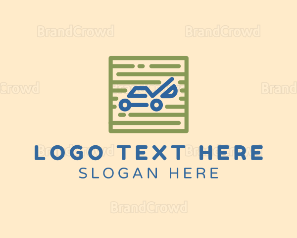 Lawn Mower Landscaping Logo