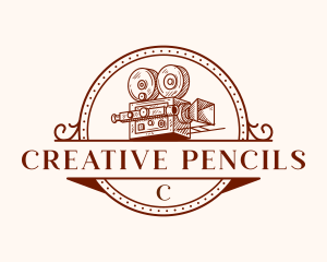 Vintage Camera Cinematography logo design