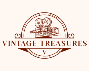 Vintage Camera Cinematography logo design