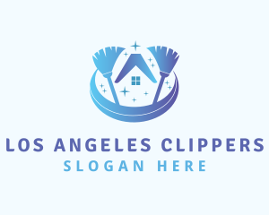 Gradient Broom Housekeeper Logo