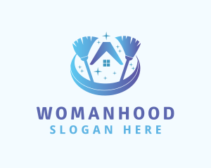 Gradient Broom Housekeeper Logo