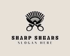 Shears - Barber Shears Fan logo design