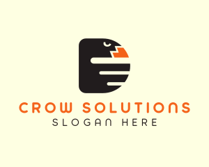 Crow - Crow Bird Letter D logo design