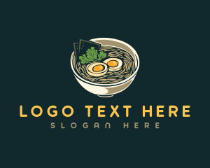 Egg Ramen Noodle logo design