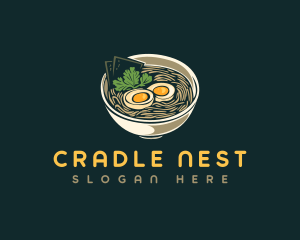 Egg Ramen Noodle logo design