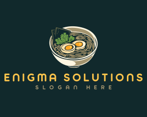 Egg Ramen Noodle logo design