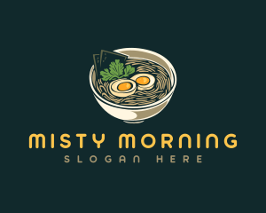 Egg Ramen Noodle logo design