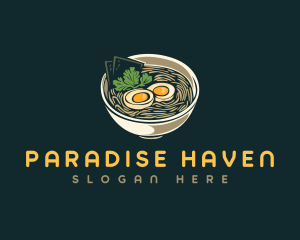 Egg Ramen Noodle logo design