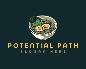 Egg Ramen Noodle logo design