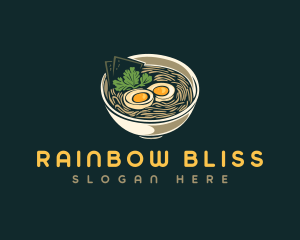 Egg Ramen Noodle logo design