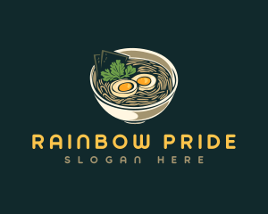 Egg Ramen Noodle logo design