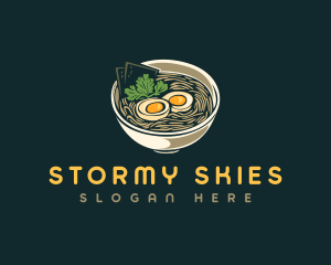 Egg Ramen Noodle logo design