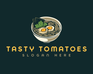 Egg Ramen Noodle logo design